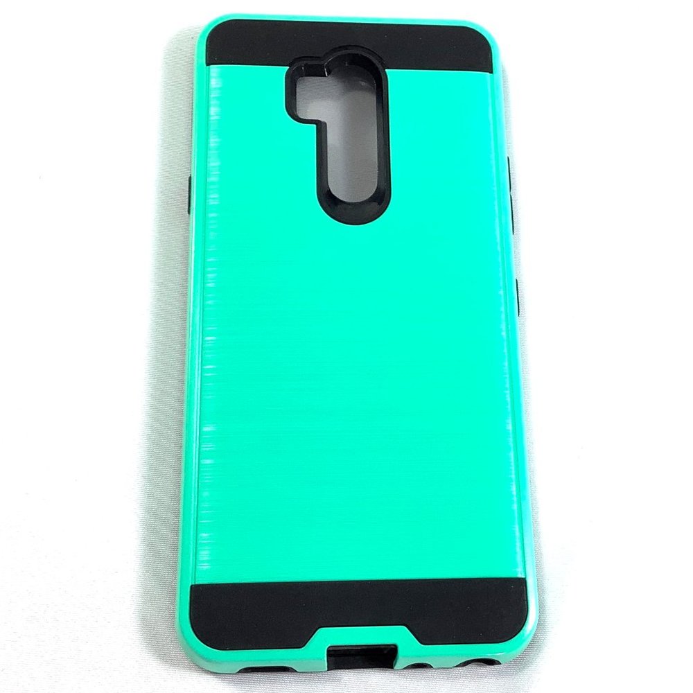 NEW LG G7 Rugged Case Cover Clear Screen Green